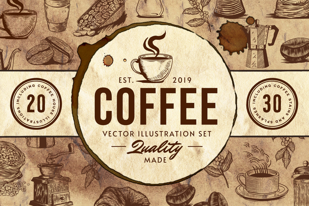 coffee illustration vintage