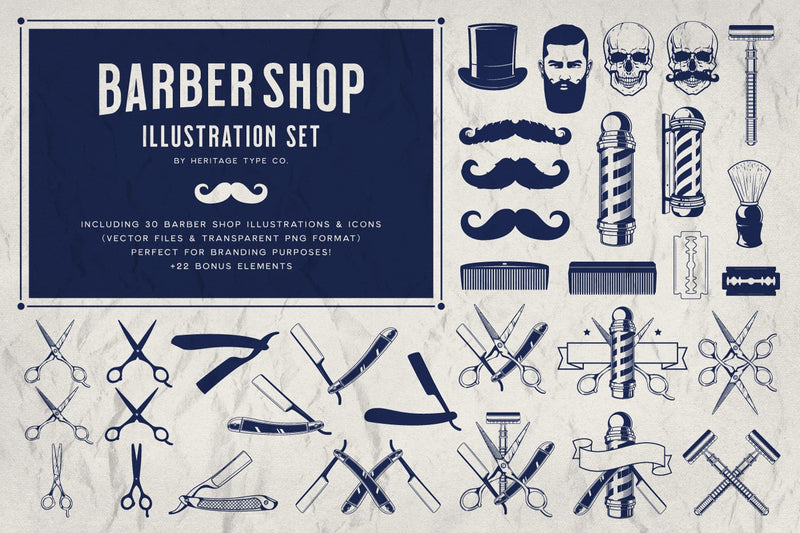 Vector Barber Shop Accessories Set Silhouettes Stock Vector (Royalty Free)  466546088